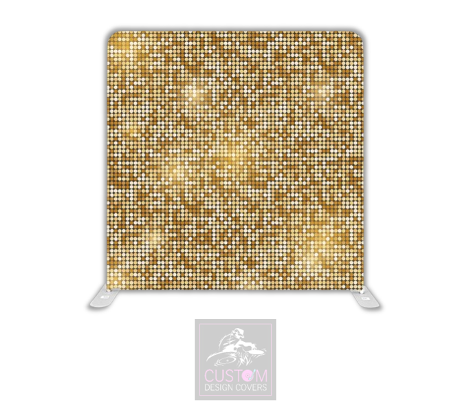 Small Square Gold Mirror Wall Effect Lycra Pillowcase Backdrop Cover