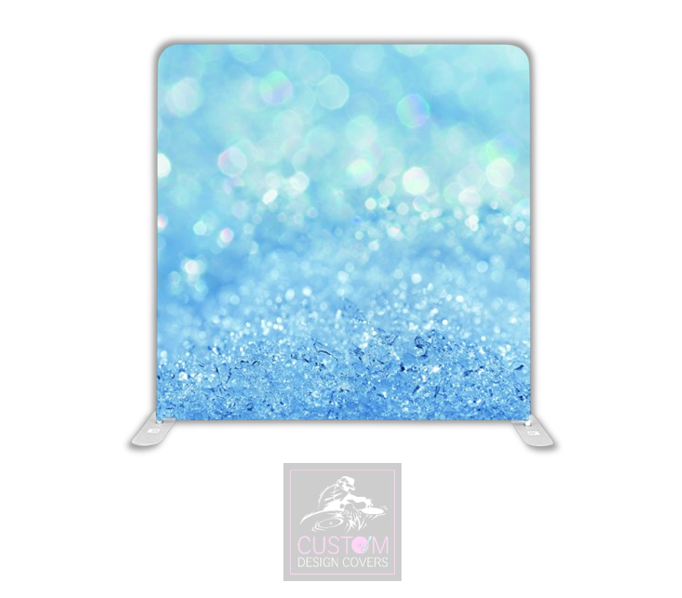 Blue Sparkle Lycra Pillowcase Backdrop Cover