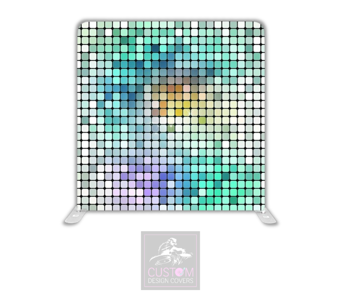 Mermaid Mirror Wall Lycra Pillowcase Backdrop Cover