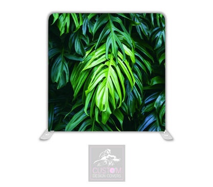 Green Leaves Lycra Pillowcase Backdrop Cover