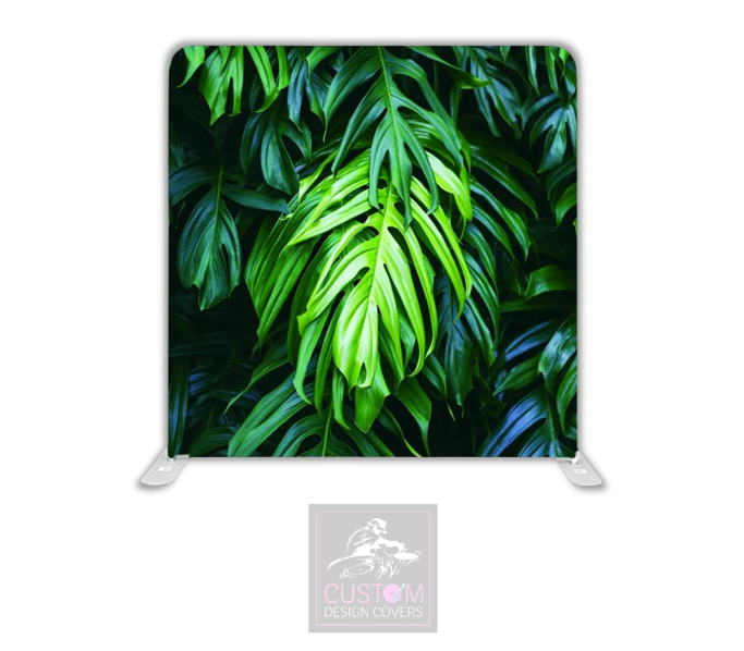 Green Leaves Lycra Pillowcase Backdrop Cover