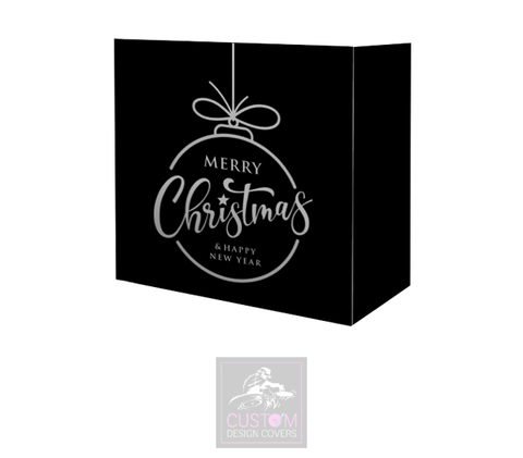 Merry Christmas Lycra DJ Booth Cover *Black/Grey*