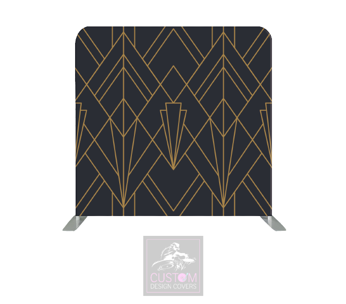 Gold Abstract Lycra Pillowcase Backdrop Cover (DOUBLE SIDED)