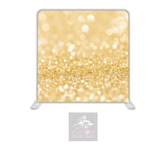 Gold Sparkle Lycra Pillowcase Backdrop Cover
