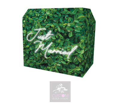 Spiraea Leaves Just Married Lycra DJ Booth Cover  (PACKAGE BUNDLE)