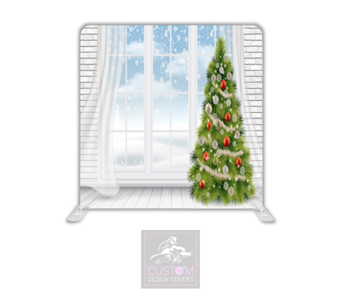 Christmas View Pillowcase Backdrop Cover