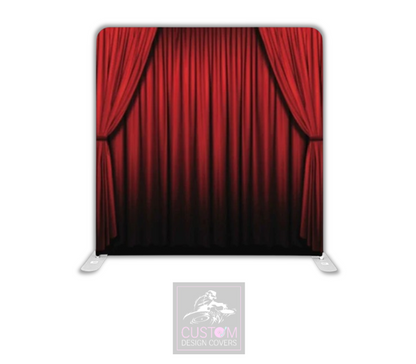 Red Curtain Lycra Pillowcase Backdrop Cover