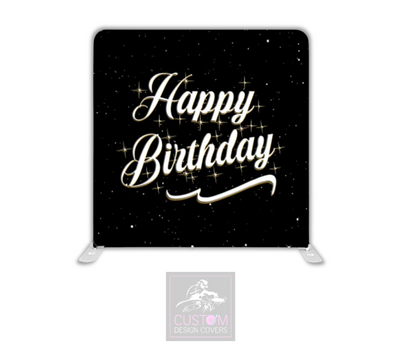 Happy Birthday Lycra Pillowcase Backdrop Cover