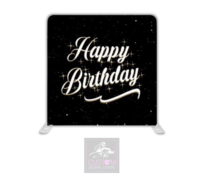 Happy Birthday Lycra Pillowcase Backdrop Cover