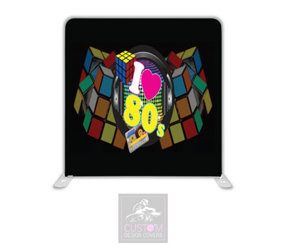 I Heart 80's Lycra Pillowcase Backdrop Cover