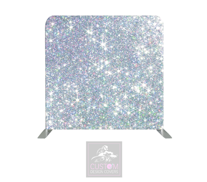 Silver Glitter Lycra Pillowcase Backdrop Cover (DOUBLE SIDED)