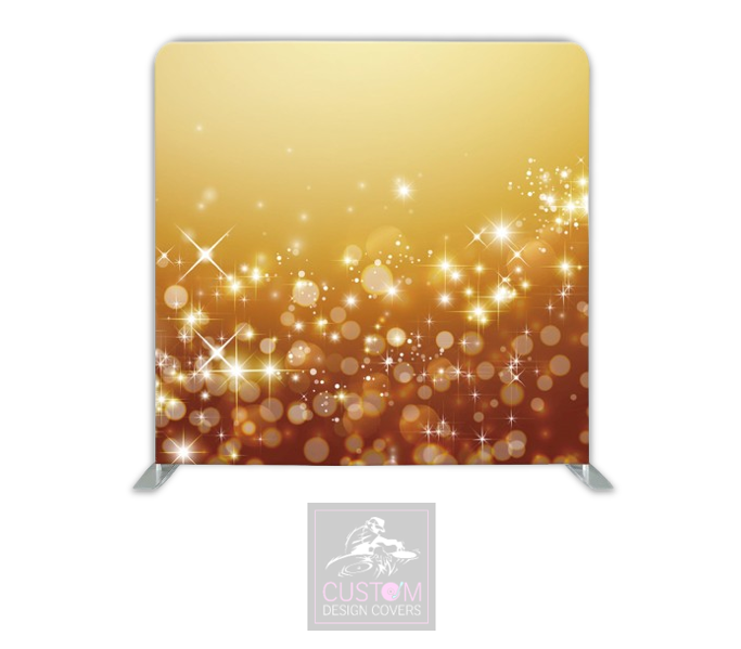 Golden Sparkle Effect Lycra Pillowcase Backdrop Cover