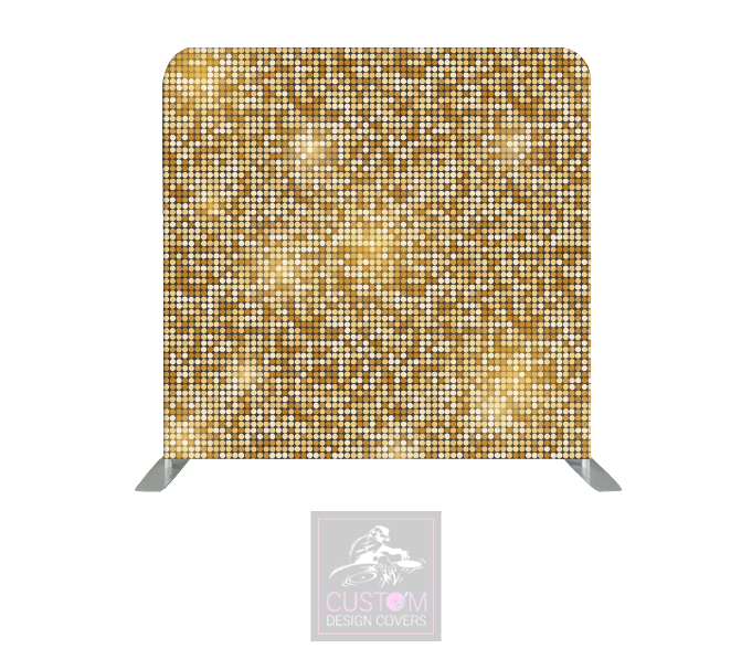 Small Square Gold Mirror Wall Effect Lycra Pillowcase Backdrop Cover (DOUBLE SIDED)