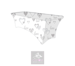 Love & Hearts Lycra Table Cover