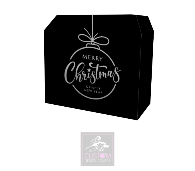 Merry Christmas Lycra DJ Booth Cover *BLACK/GREY*