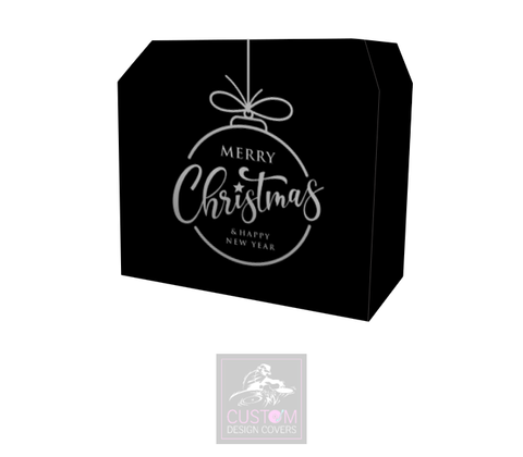 Merry Christmas S&H Lycra DJ Booth Cover *BLACK/GREY*