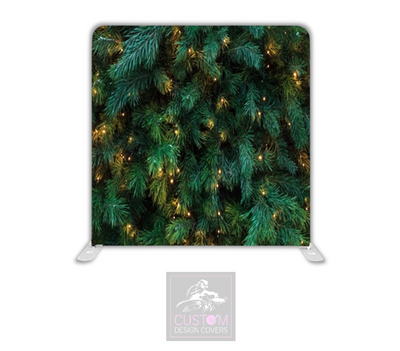 Christmas Garland Lights Lycra Pillowcase Backdrop Cover
