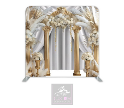 Pampas on White Lycra Pillowcase Backdrop Cover