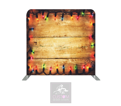 Christmas Lights Lycra Pillowcase Backdrop Cover (DOUBLE SIDED)