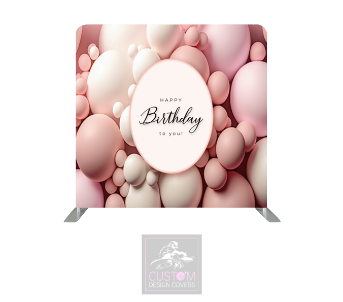 Happy Birthday Lycra Pillowcase Backdrop Cover