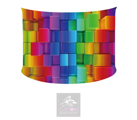 Colour Block Lycra DJ Booth Cover *SINGLE SIDED*