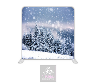 Snowy Forest Pillowcase Backdrop Cover (DOUBLE SIDED)