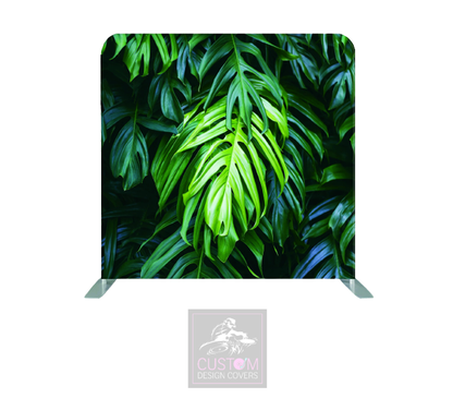 Green Leaves Lycra Pillowcase Backdrop Cover (DOUBLE SIDED)