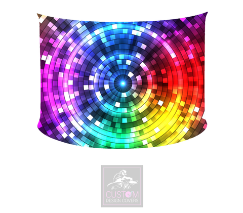 Mirror Ball Lycra DJ Booth Cover *SINGLE SIDED*