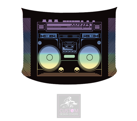 Boombox Stereo Lycra DJ Booth Cover *SINGLE SIDED*