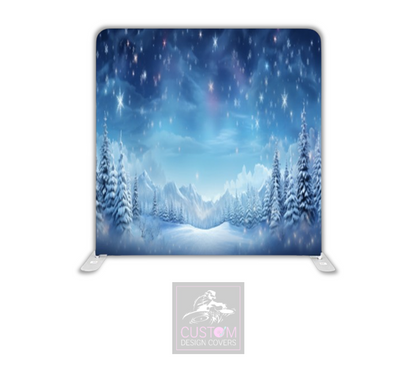 Snowy Nights Lycra Pillowcase Backdrop Cover