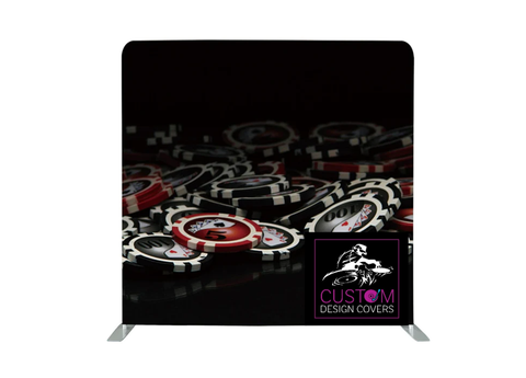 Casino Chips Lycra Backdrop Cover (DOUBLE SIDED)
