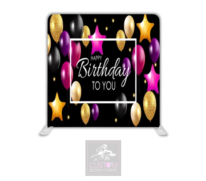 Happy Birthday Pillowcase Backdrop Cover