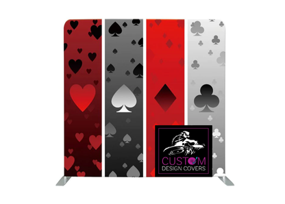 Casino Card Suits Lycra Pillowcase Backdrop Cover (DOUBLE SIDED)