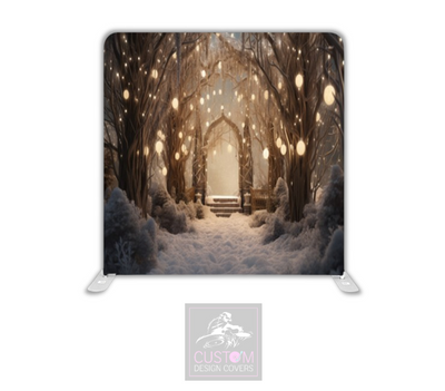 Christmas Walk Lycra Pillowcase Backdrop Cover