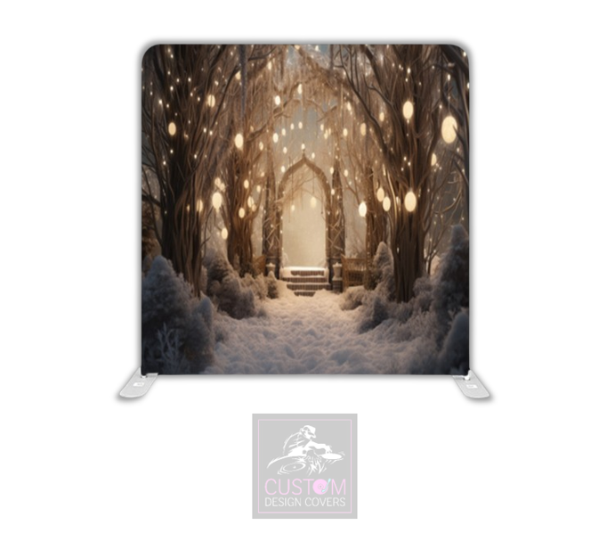 Christmas Walk Lycra Pillowcase Backdrop Cover