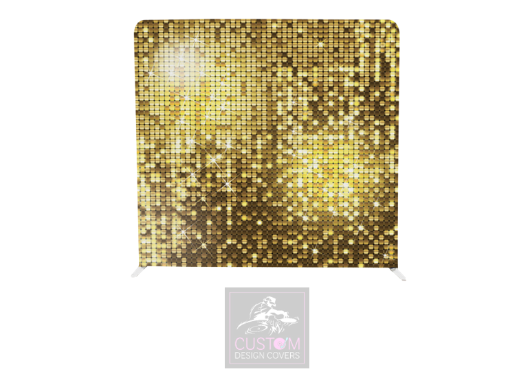 Gold Shine Mirror Wall Effect Lycra Pillowcase Backdrop Cover (DOUBLE SIDED)