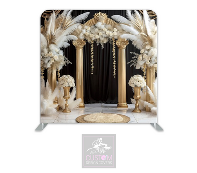 Pampas on Black Lycra Pillowcase Backdrop Cover