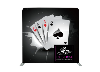 Casino Cards Lycra Pillowcase Backdrop Cover (DOUBLE SIDED)