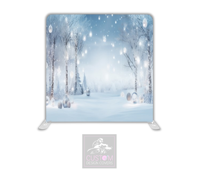 Snowy Lycra Pillowcase Backdrop Cover