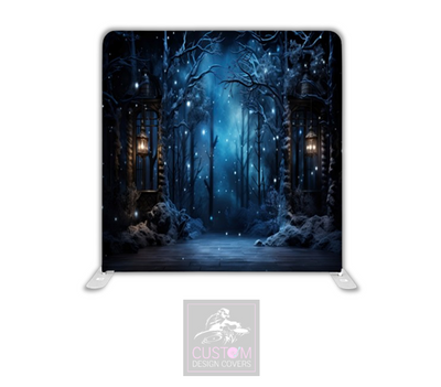 Christmas Woodland Lycra Pillowcase Backdrop Cover (DOUBLE SIDED)