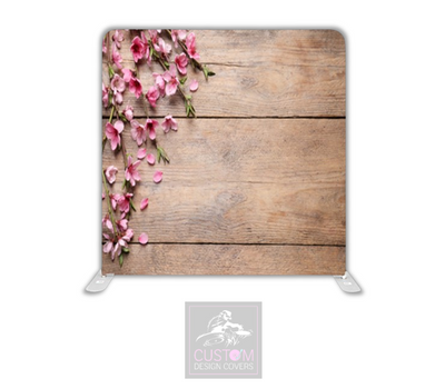 Sakura Tree Blossoms on Rustic Pillowcase Backdrop Cover