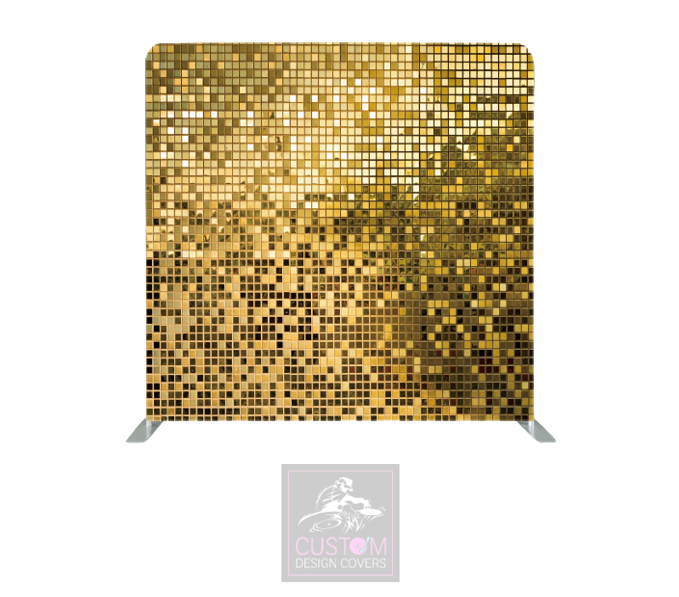 Gold Mirror Wall Effect Lycra Pillowcase Backdrop Cover (DOUBLE SIDED)