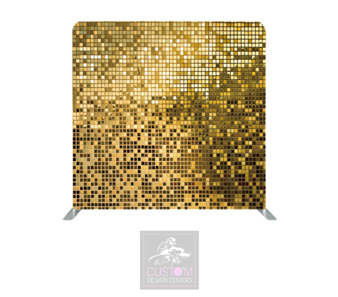 Gold Mirror Wall Effect Lycra Backdrop Cover (DOUBLE SIDED)