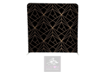 Black & Gold Abstract Lycra Backdrop Cover (DOUBLE SIDED)
