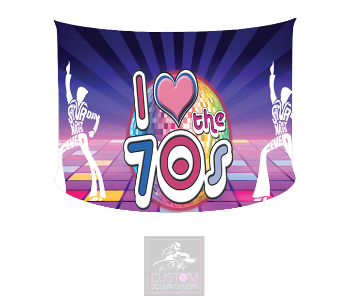 I HEART THE 70'S LYCRA DJ BOOTH COVER *SINGLE SIDED*