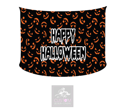 PUMPKIN HAPPY HALLOWEEN LYCRA DJ BOOTH COVER *SINGLE SIDED*