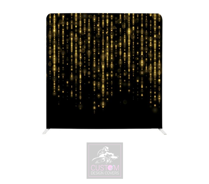 Black & Gold Sparkle Lycra Pillowcase Backdrop Cover (DOUBLE SIDED)