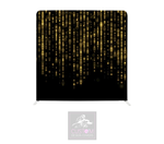 Black & Gold Sparkle Lycra Pillowcase Backdrop Cover (DOUBLE SIDED)