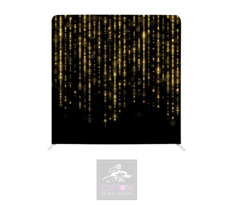 Black & Gold Sparkle Lycra Backdrop Cover (DOUBLE SIDED)