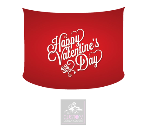 Happy Valentines Day Lycra DJ Booth Cover *SINGLE SIDED*